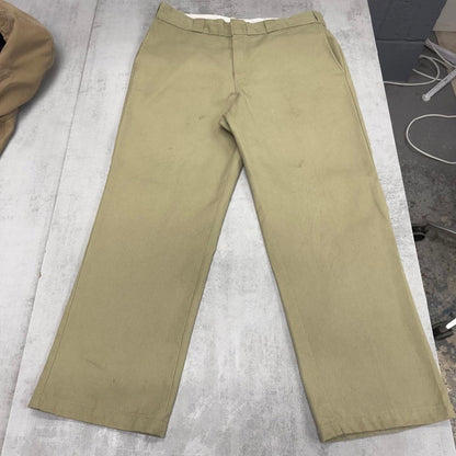 Beige Dickies 874 pants W36L28 loose twill chino style skater trousers