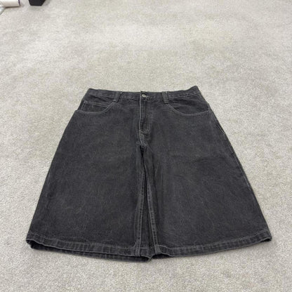 Baggy Southpole denim shorts y2k black Streetwear skater style brand surf jorts