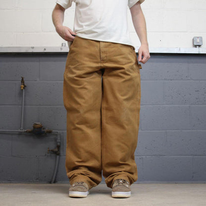 Baggy Carhartt carpenter jeans W34 L34 tan 90s style skater cargos