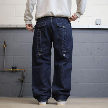 Y2K Phat Farm jeans skater style blue Loose thick wide leg denim pants