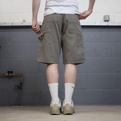 Rustler carpenter shorts khaki grey Loose skater style summer festival cargo jorts