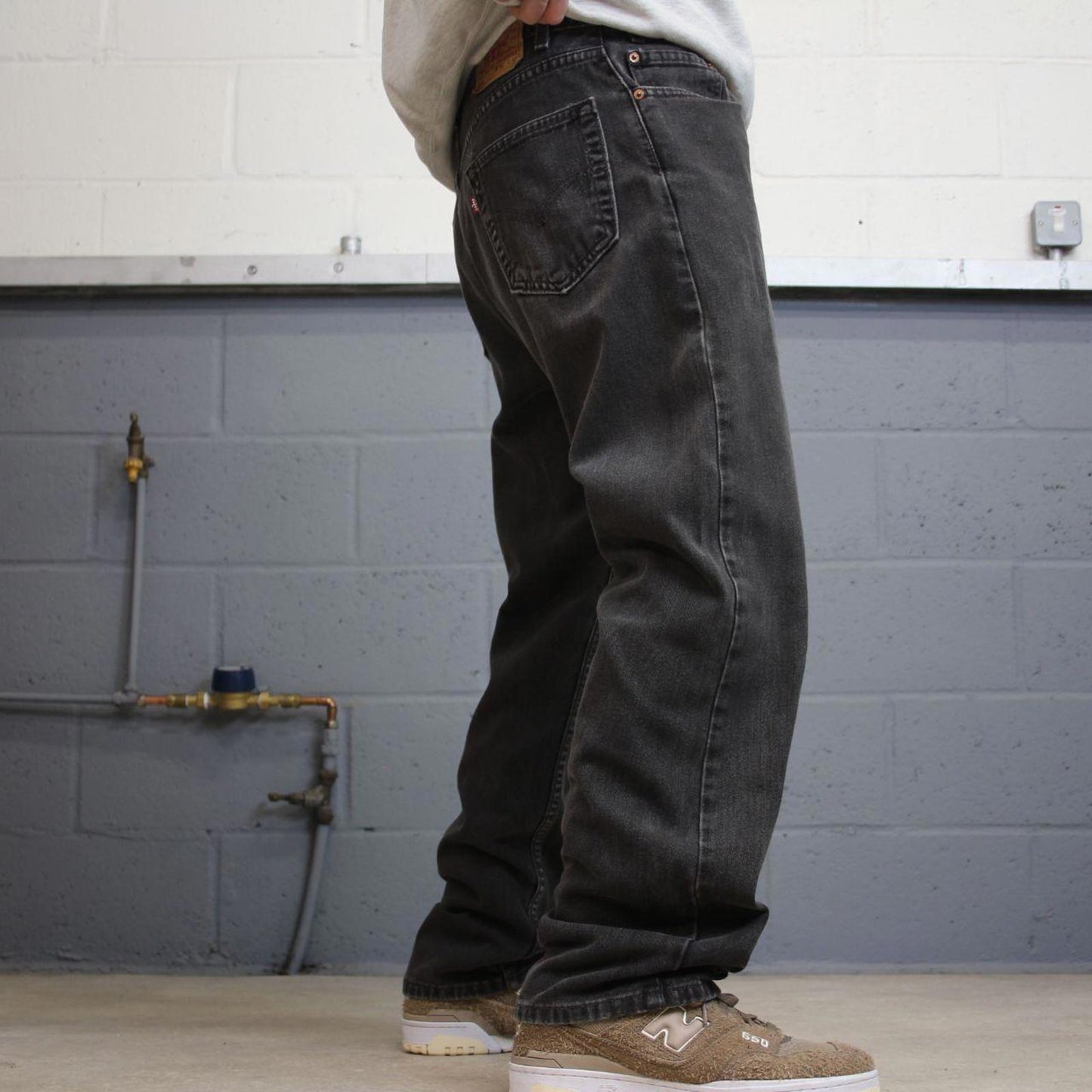 Vintage y2k Levis 505 jeans black Casual style 5 pocket loose straight leg denim pants