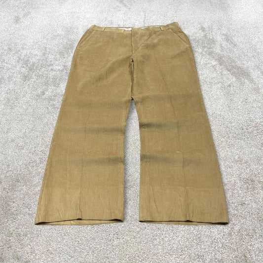 Vintage baggy corduroy trousers wide wale tan Berlin’s W38L31 loose jumbo cord pants 90s skate