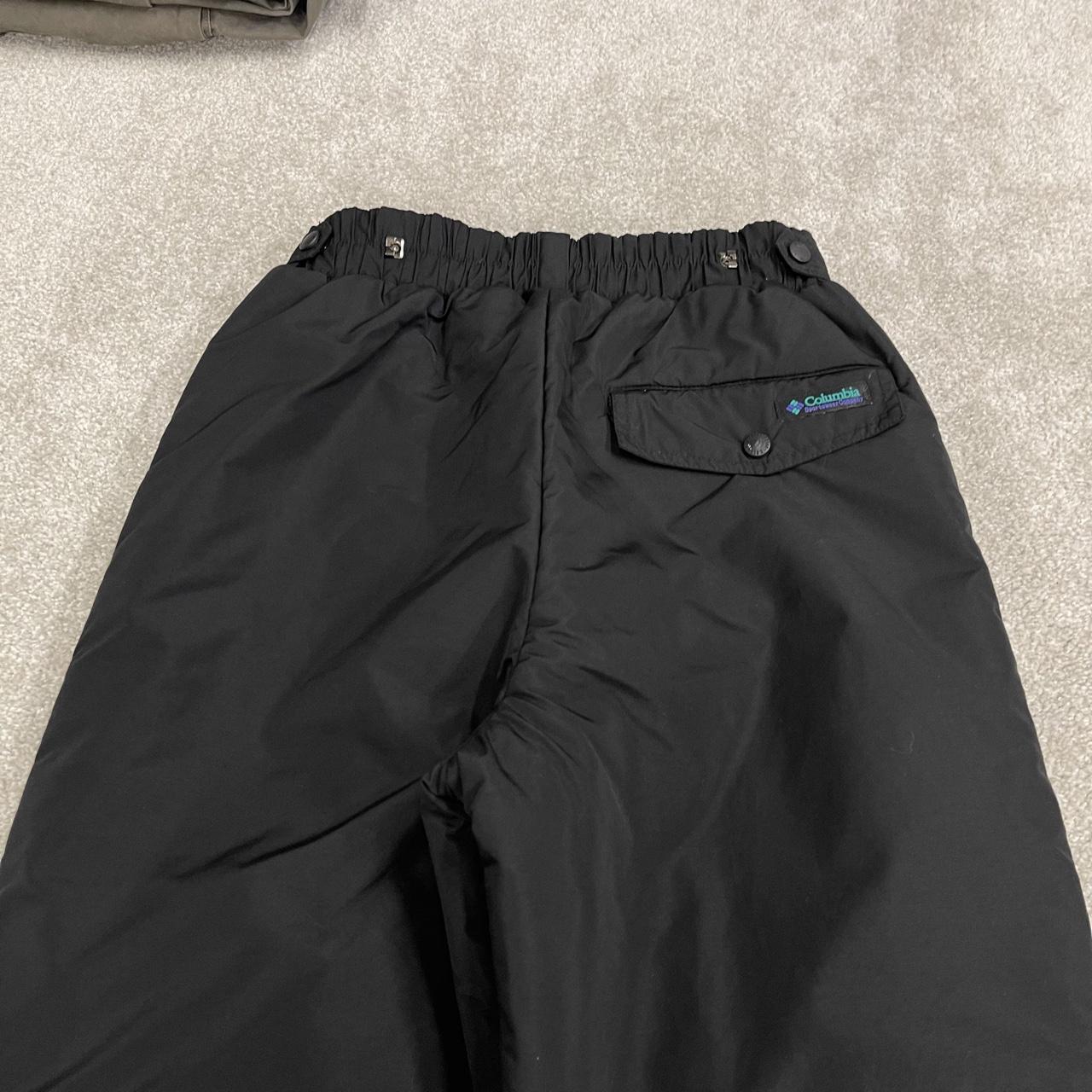 Columbia waterproof pants women's y2k black insulated technical snow trousers
