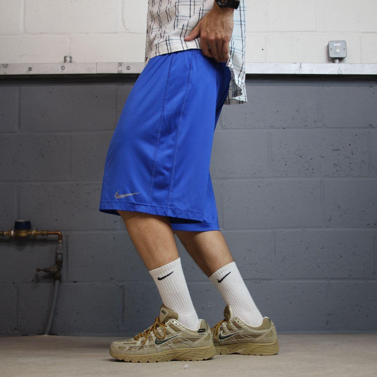Nike sports shorts y2k loose blue Dri-Fit comfy floaty summer gym shorts