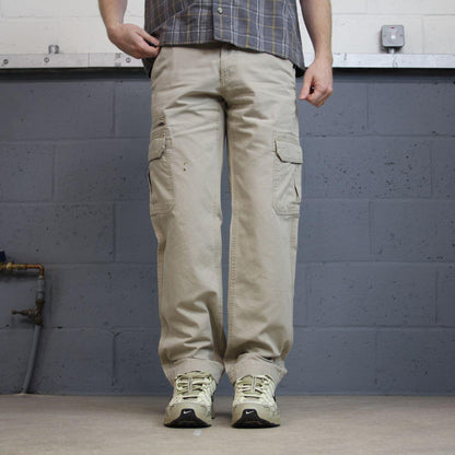 Eddie Bauer cargo pants y2k beige W30L32 Straight leg skater utility work pants