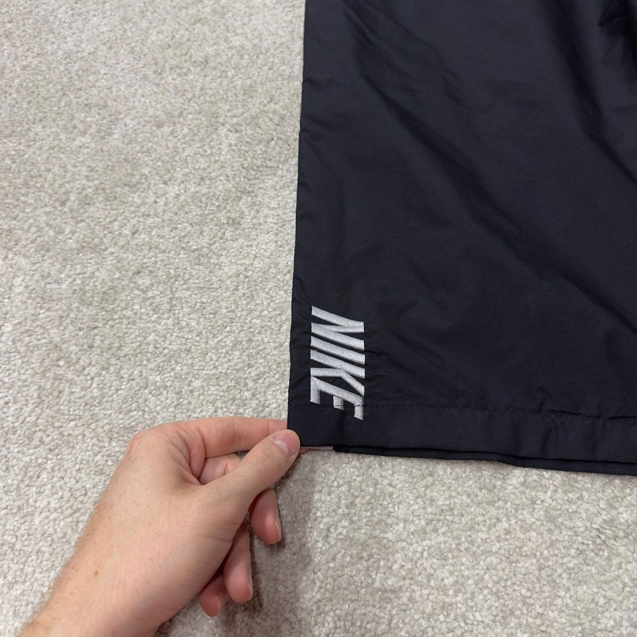 Y2K vintage Nike baggy tracksuit bottoms black M Wide leg track pants embroidered logo