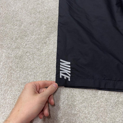 Y2K vintage Nike baggy tracksuit bottoms black M Wide leg track pants embroidered logo