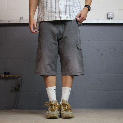 Y2K cargo shorts loose leg grey S.Oliver utility shorts summer festival
