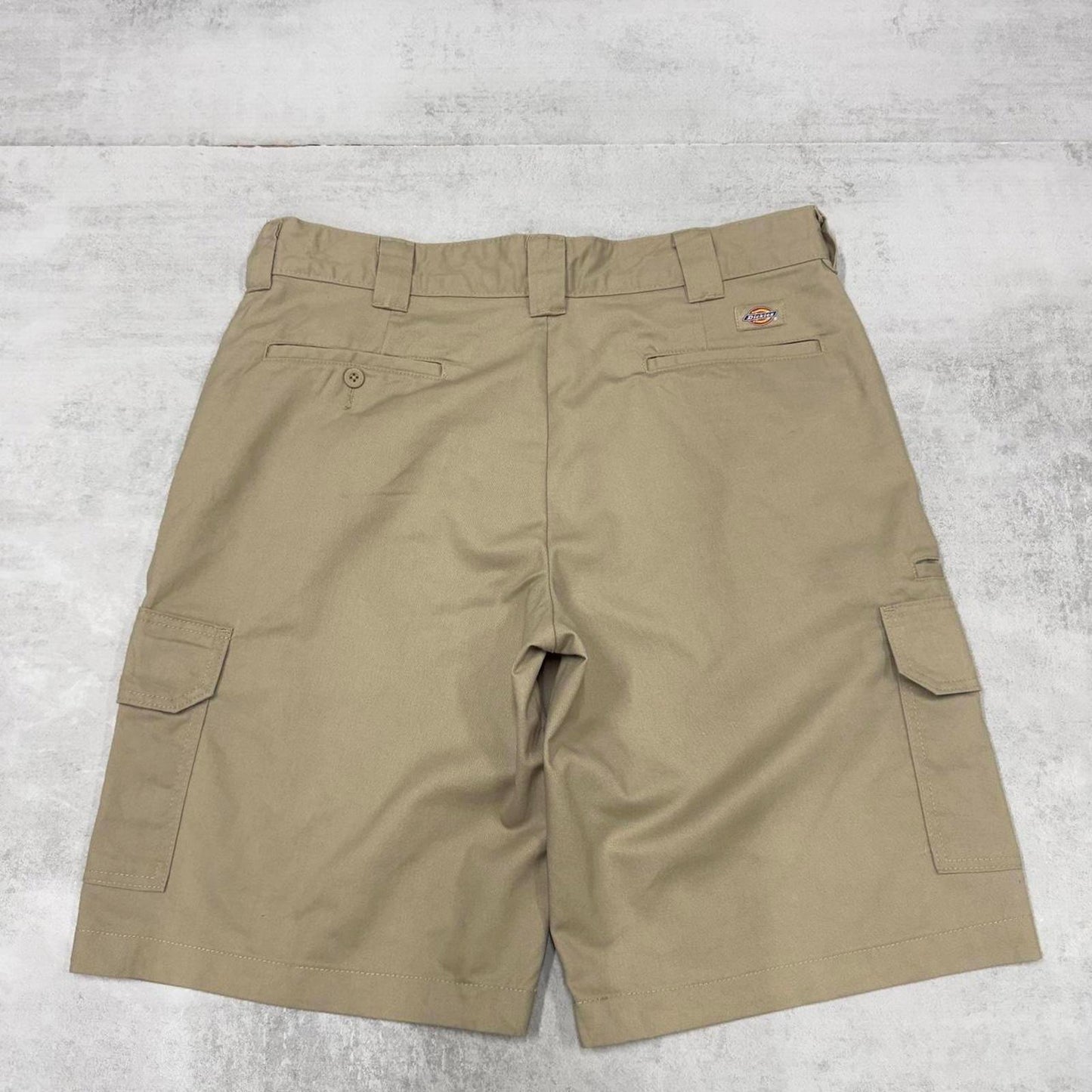 Khaki baggy Dickies cargo shorts W36 loose chino cargo skater style shorts