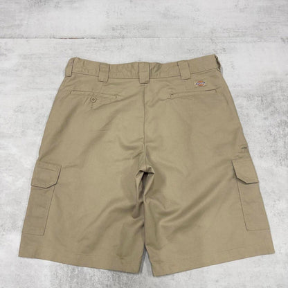 Khaki baggy Dickies cargo shorts W36 loose chino cargo skater style shorts