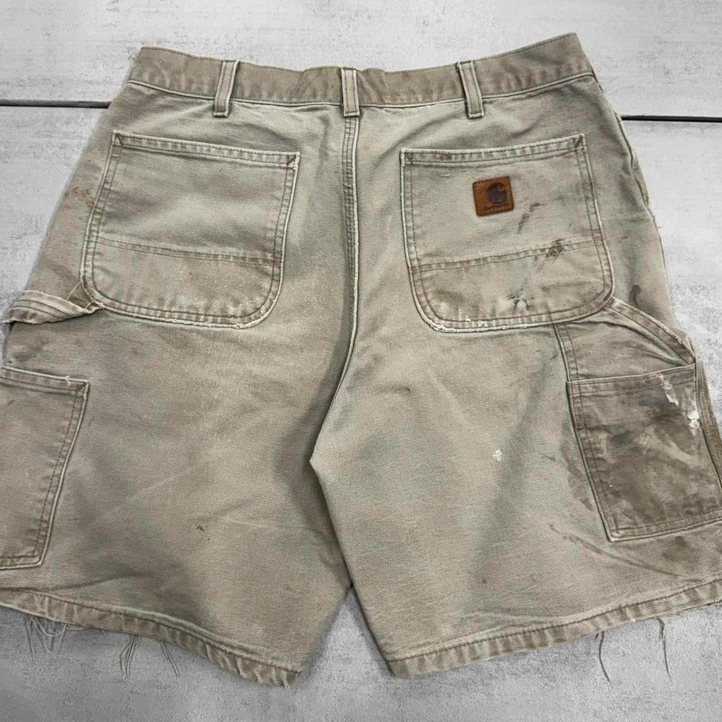 Stone Carhartt carpenter shorts 33