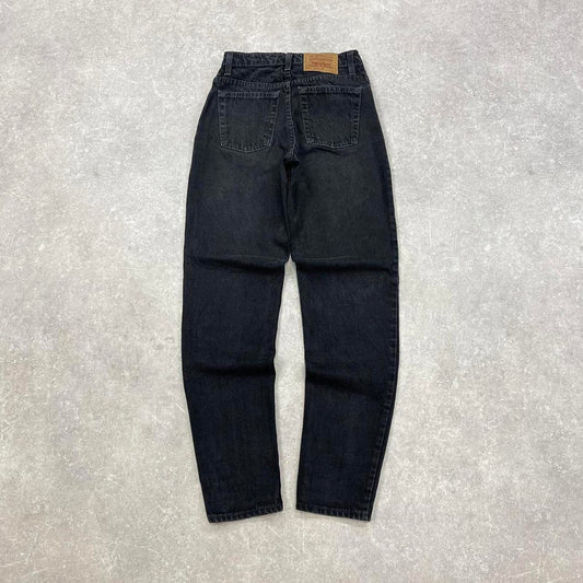 Black Levi's 550 jeans W26L32 size 7 Long women's denim pants 5 pocket casual autumn wear