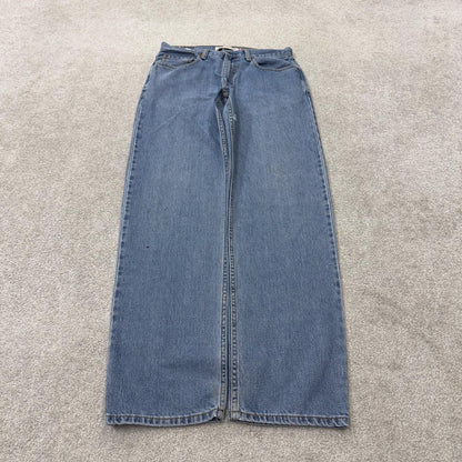Levi’s 550 jeans Y2K blue relaxed denim Levi’s loose leg 2000s style pants red tab logo