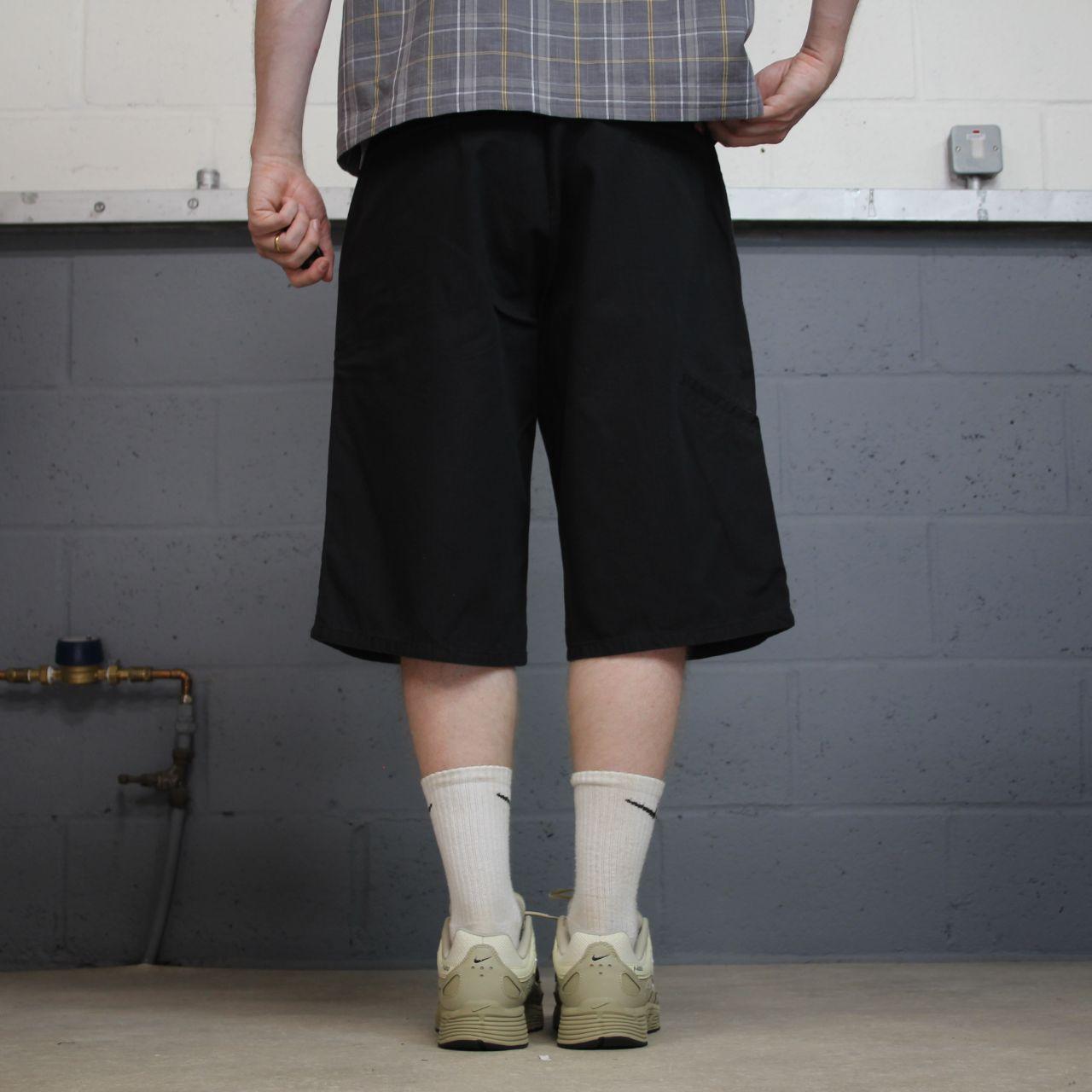 Dickies baggy carpenter shorts black W36 skater style shorts loose long leg festival