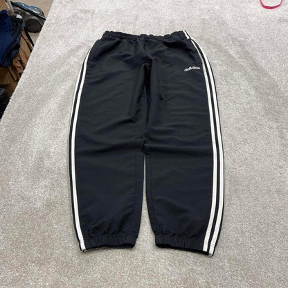 00s y2k Adidas tracksuit bottom XL black loose sporty style trackies side stripe track pants