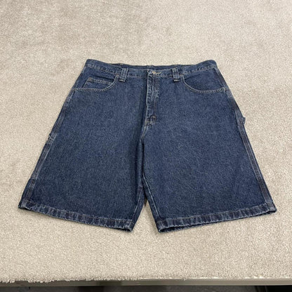 Wrangler baggy denim shorts carpenter blue Loose skater style summer cargo jorts