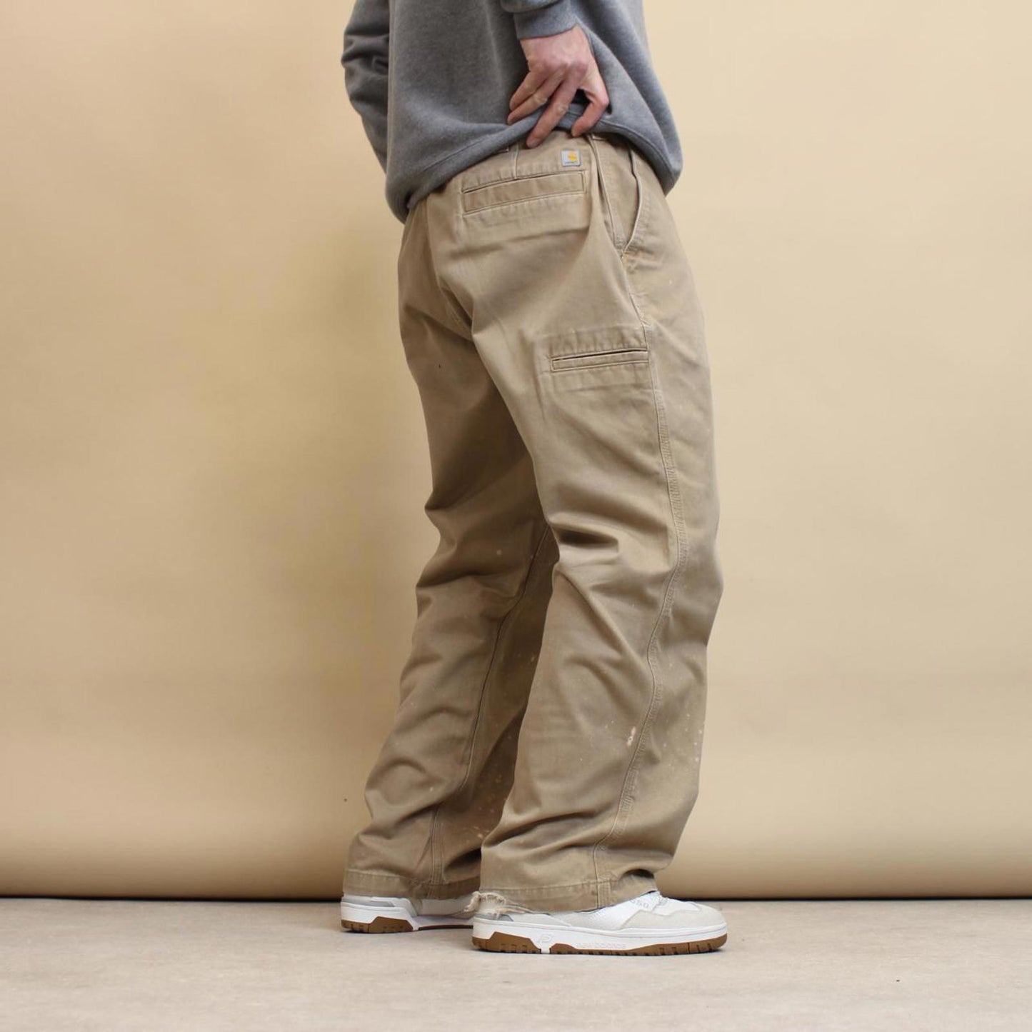 Carhartt carpenter trousers W40L30 relaxed fit tan 90s style cargos