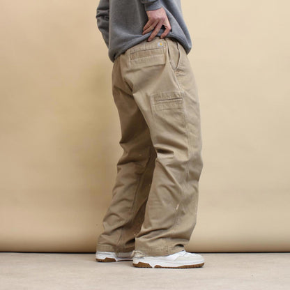 Carhartt carpenter trousers W40L30 relaxed fit tan 90s style cargos