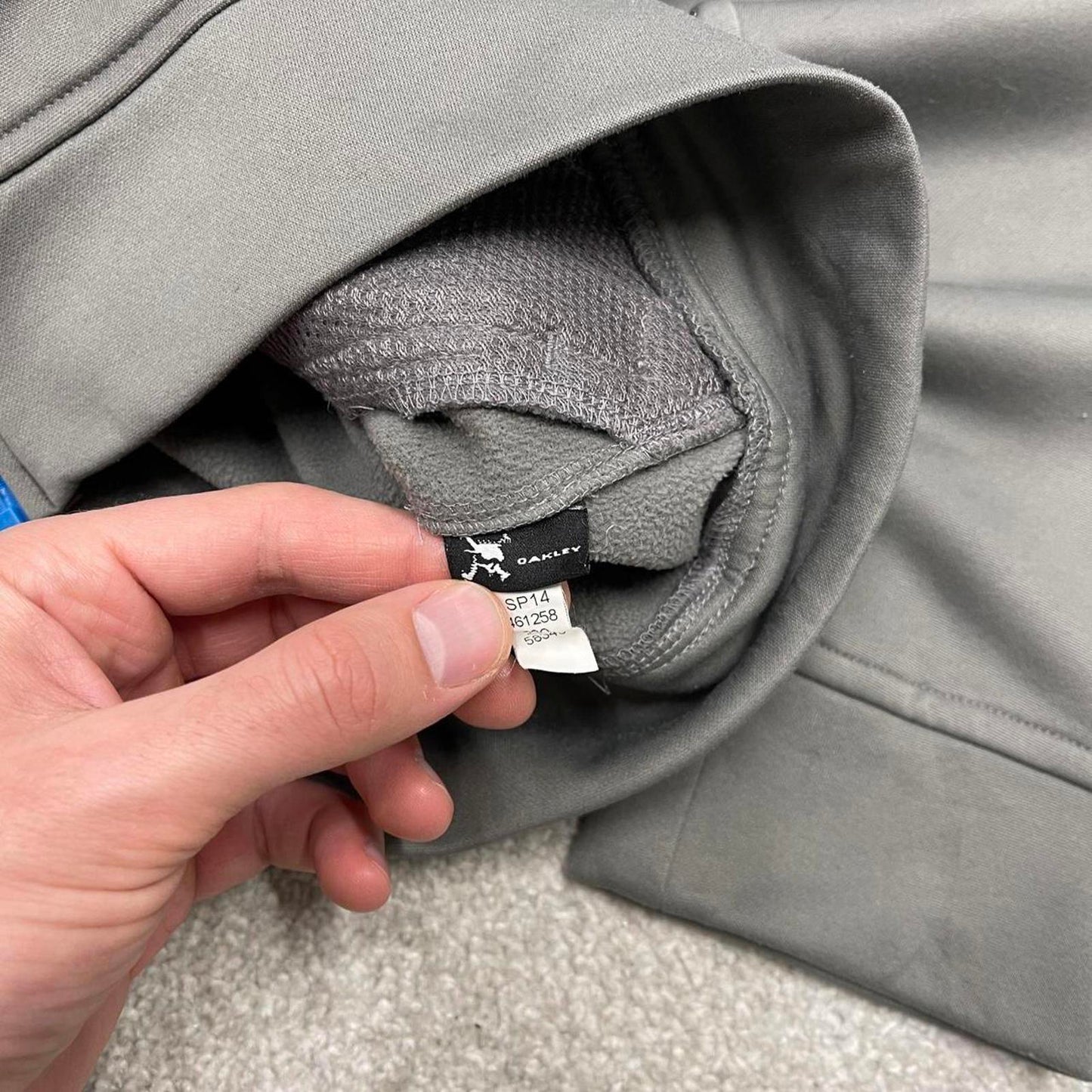 00s Oakley technical track jacket L men's y2k style grey lightweight full zip tech coat