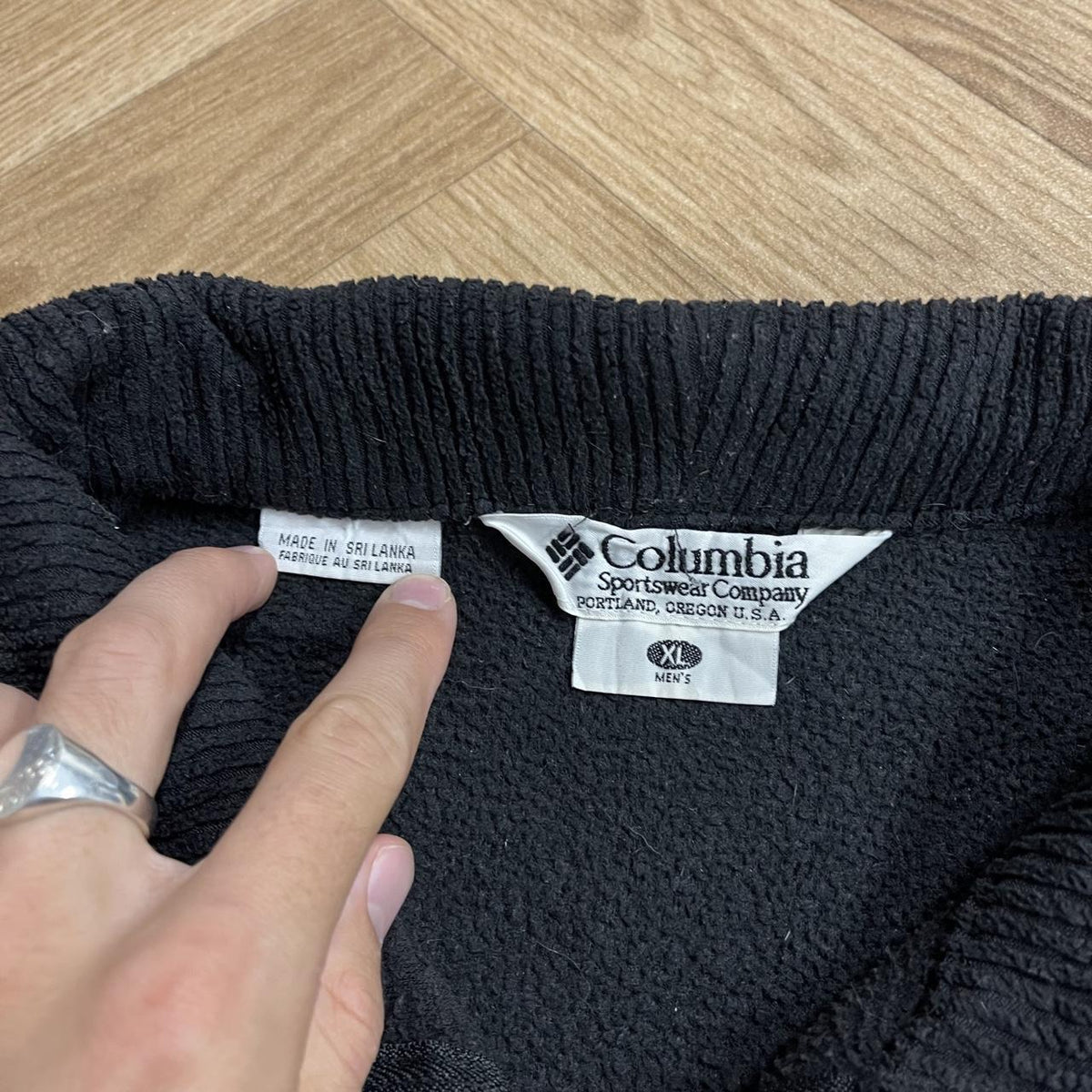 Y2K Colombia technical fleece black Full zip autumn adjustable technical fleece