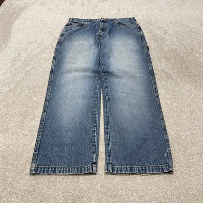 90s baggy Phat Farm carpenter jeans W36L33 loose blue denim y2k skate style hip hop pants