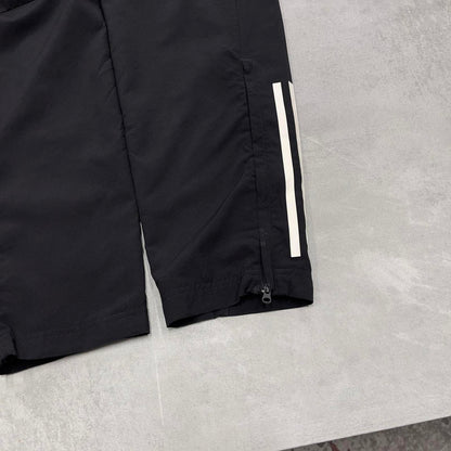 Black Adidas joggers M y2k style sportswear mesh lined track pants print logo
