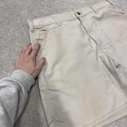 Carhartt carpenter shorts loose workwear beige Canvasy original fit skate style shorts