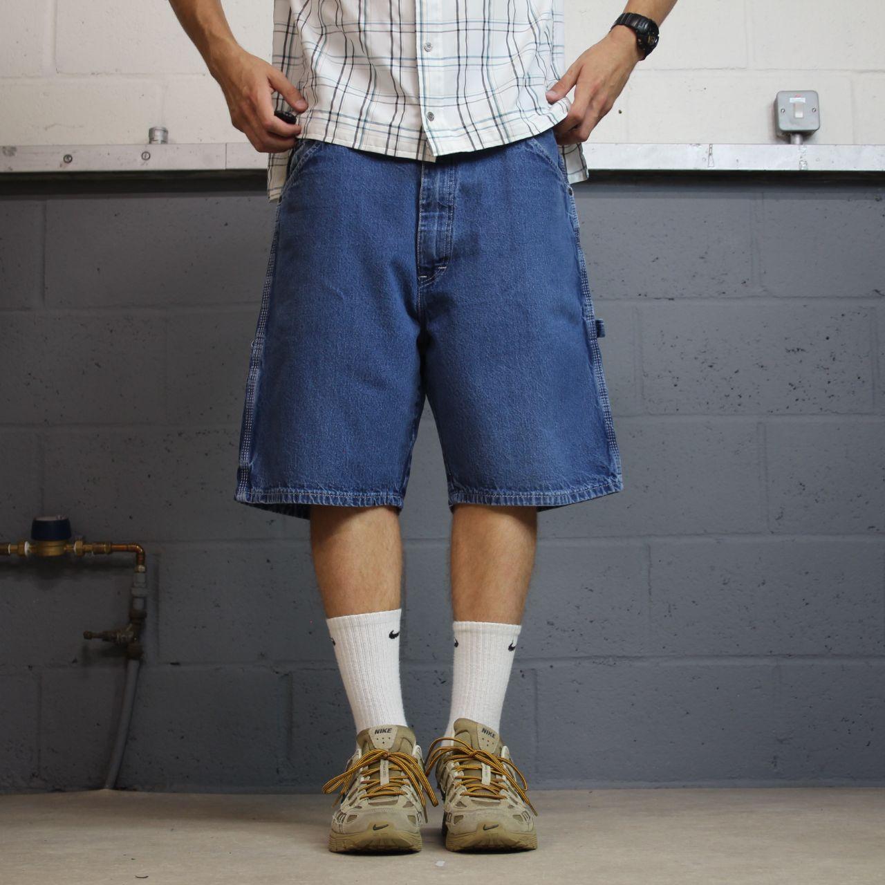 Dickies baggy denim shorts y2k carpenter blue Loose surf skater summer cargo shorts