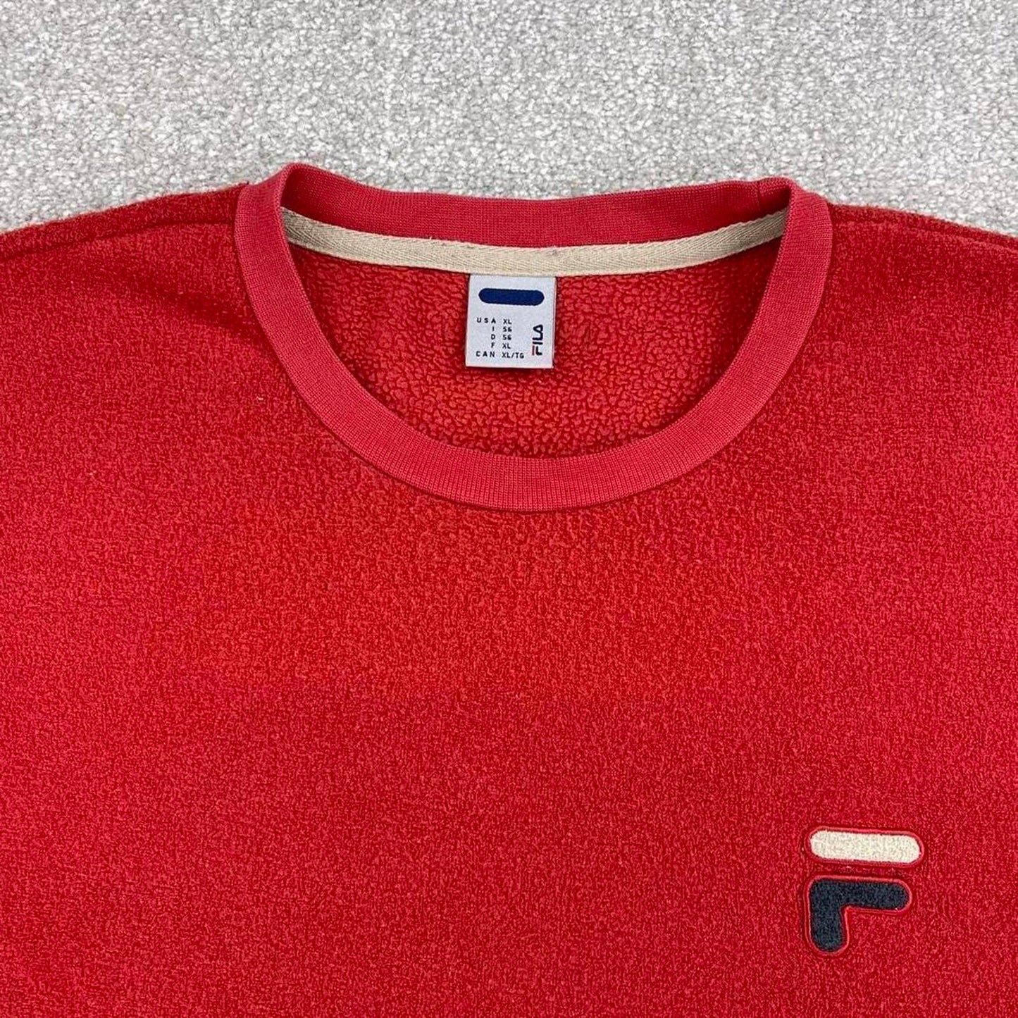 Red vintage Fila sweatshirt XL
