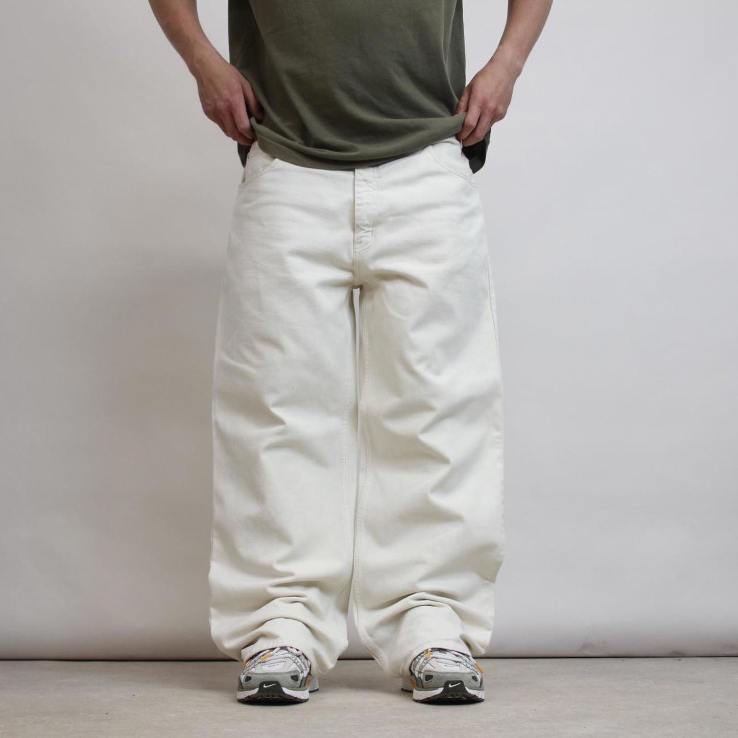 Baggy Anchor Blue jeans W38 L31 off white baggy denim skater pants