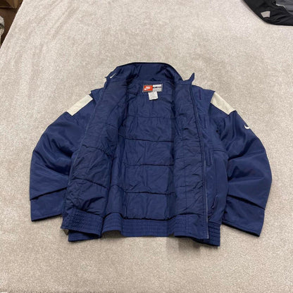 00s Team Nike jacket y2k style XL men's navy full zip padded windbreaker coat technical
