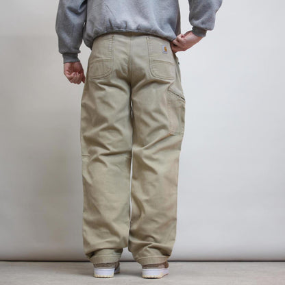 Carhartt carpenter pants W38 L32 beige relaxed fit skater style cargos