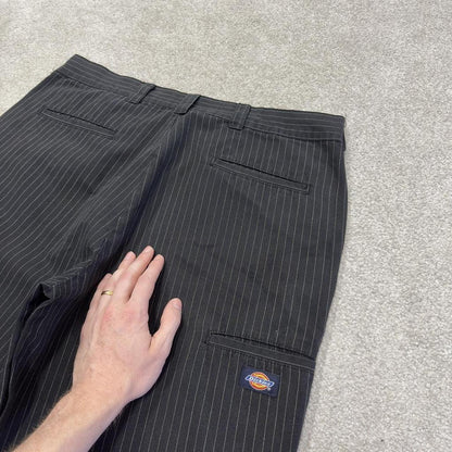 Dickies striped chino shorts carpenter black Chino style skater shorts long loose leg festival
