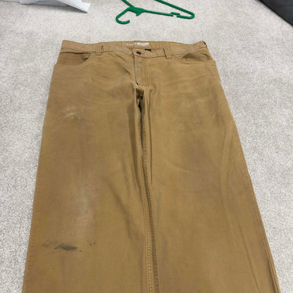 90s vintage Carhartt carpenter pants W38L32 Mens beige relaxed y2k style canvasy cargos trousers