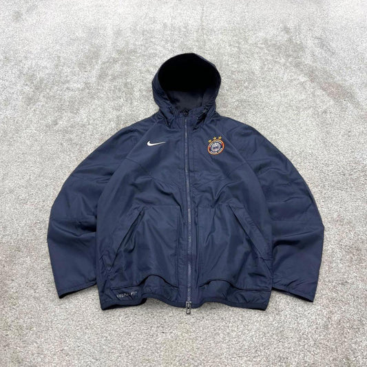 00s Nike technical windbreaker jacket Medium men's navy y2k hooded full zip up coat technical