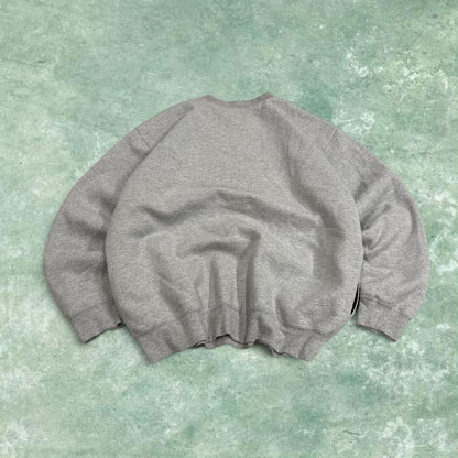 Vintage Carhartt sweatshirt mesh lined grey Super thick workwear pullover patch logo