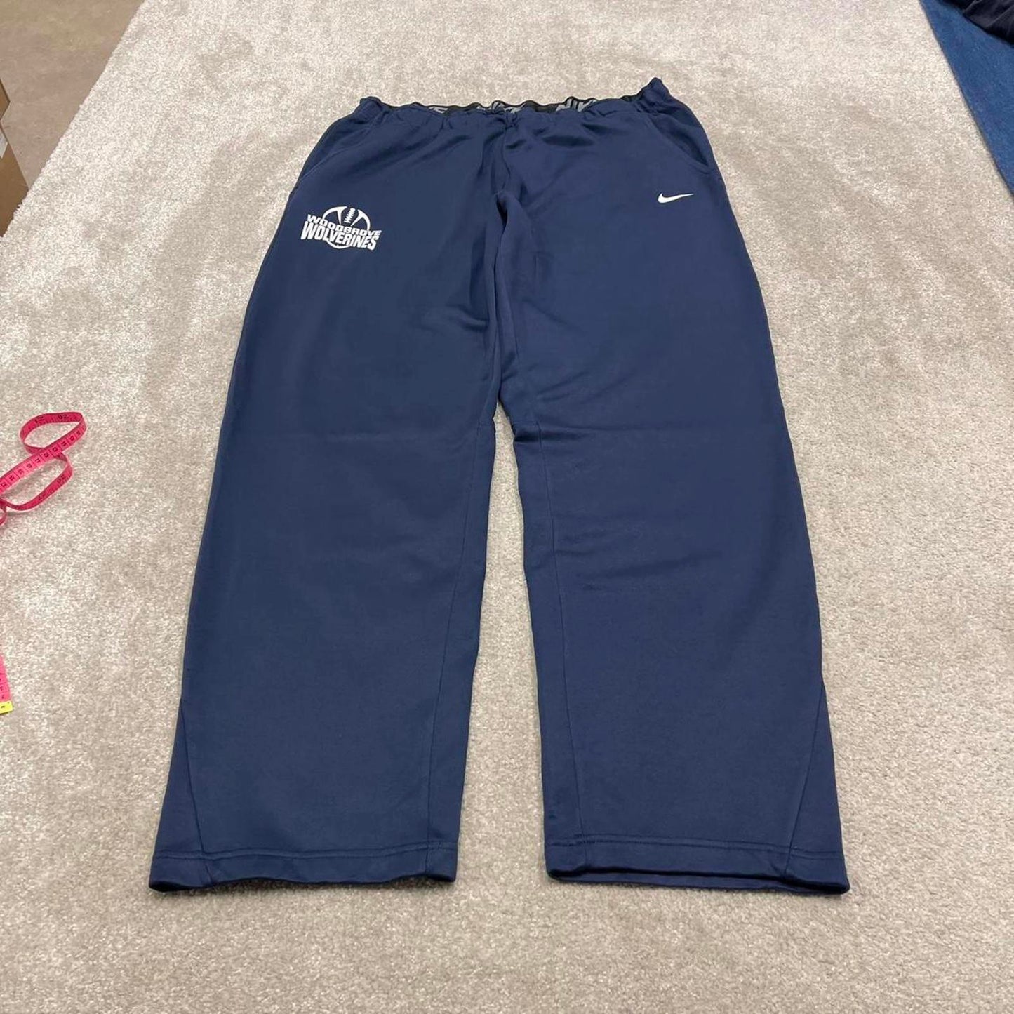 00s Nike tracksuit bottoms navy 3XL loose y2k style sportswear track pants gym wear
