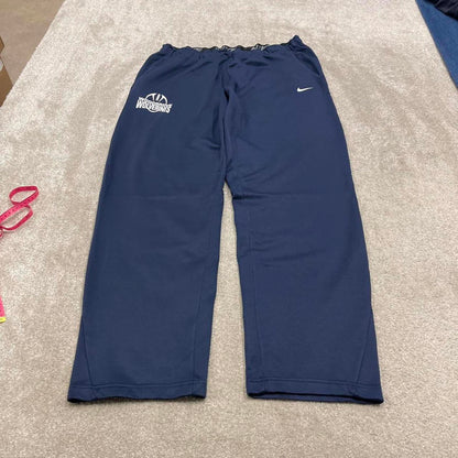 00s Nike tracksuit bottoms navy 3XL loose y2k style sportswear track pants gym wear