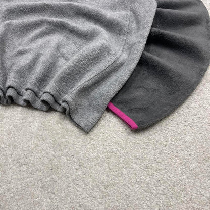 Grey Womens Columbia technical snap t fleece Medium y2k style autumn casual winter