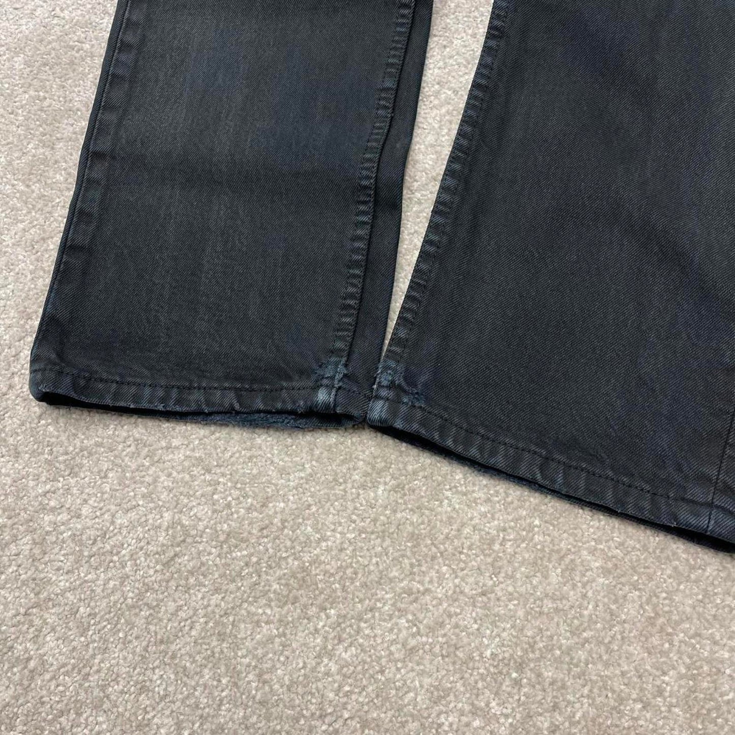 Vintage Y2k Levi's 517 jeans black 90s casual denim pants red tab logo UK made