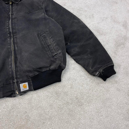 Vintage Black Carhartt Santa Fe Jacket XL canvas 90s style skater bomber