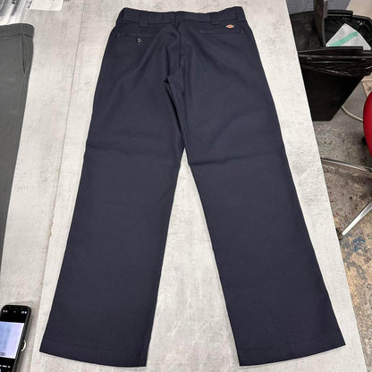Navy Dickies 874 pants W36L32 twill style chino skate trousers Flex