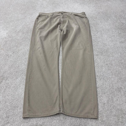 Levi’s 505 straight fit jeans Y2K beige 100% cotton pants red tab logo