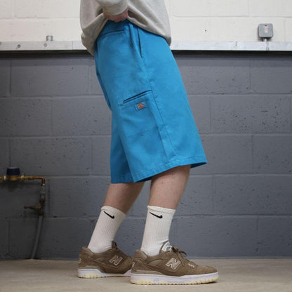 Baggy Dickies shorts carpenter blue Twill chino skater style shorts wide long leg