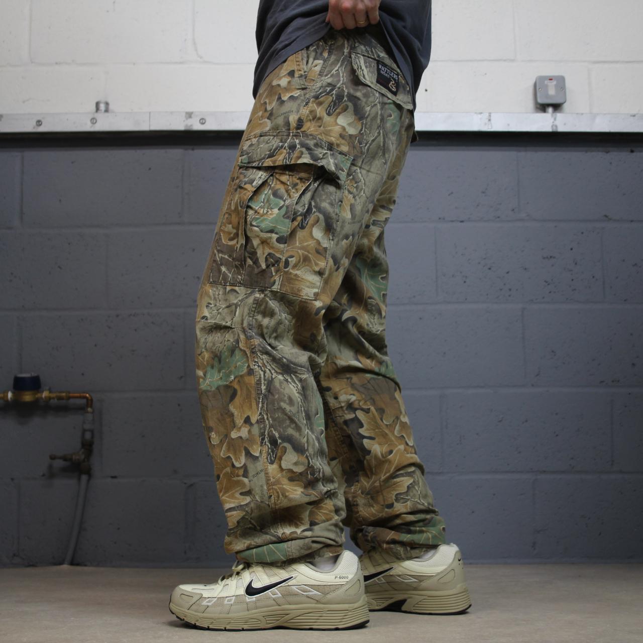 Vintage Rattlers camo cargo pants brown Lightweight floaty camouflage Y2K hunting trousers