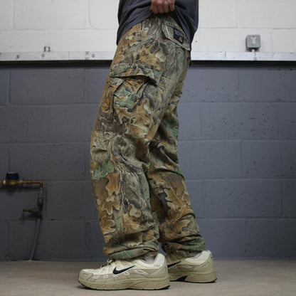 Vintage Rattlers camo cargo pants brown Lightweight floaty camouflage Y2K hunting trousers