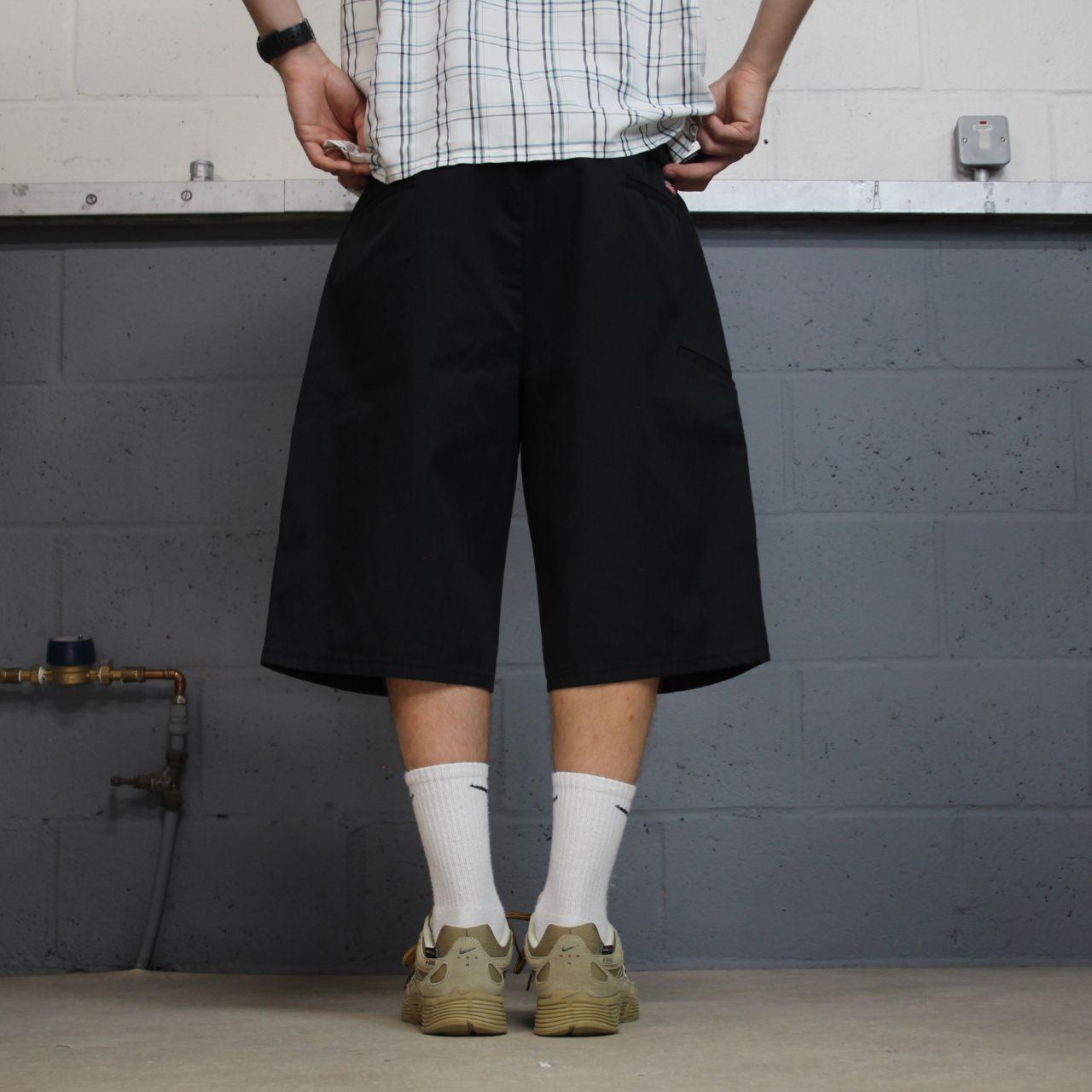 Dickies baggy carpenter chino shorts black Loose long leg skater / surf shorts festival