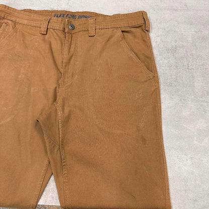 Tan Duluth trading carpenter jeans W36L32 slim fit cargo skater style pants