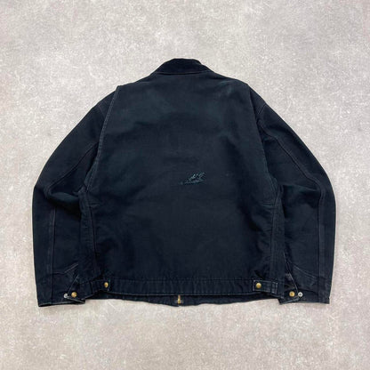 Vintage black Carhartt Detroit jacket XL blanket lined canvas American USA